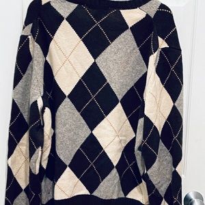 Argyle 100% cashemere sweater